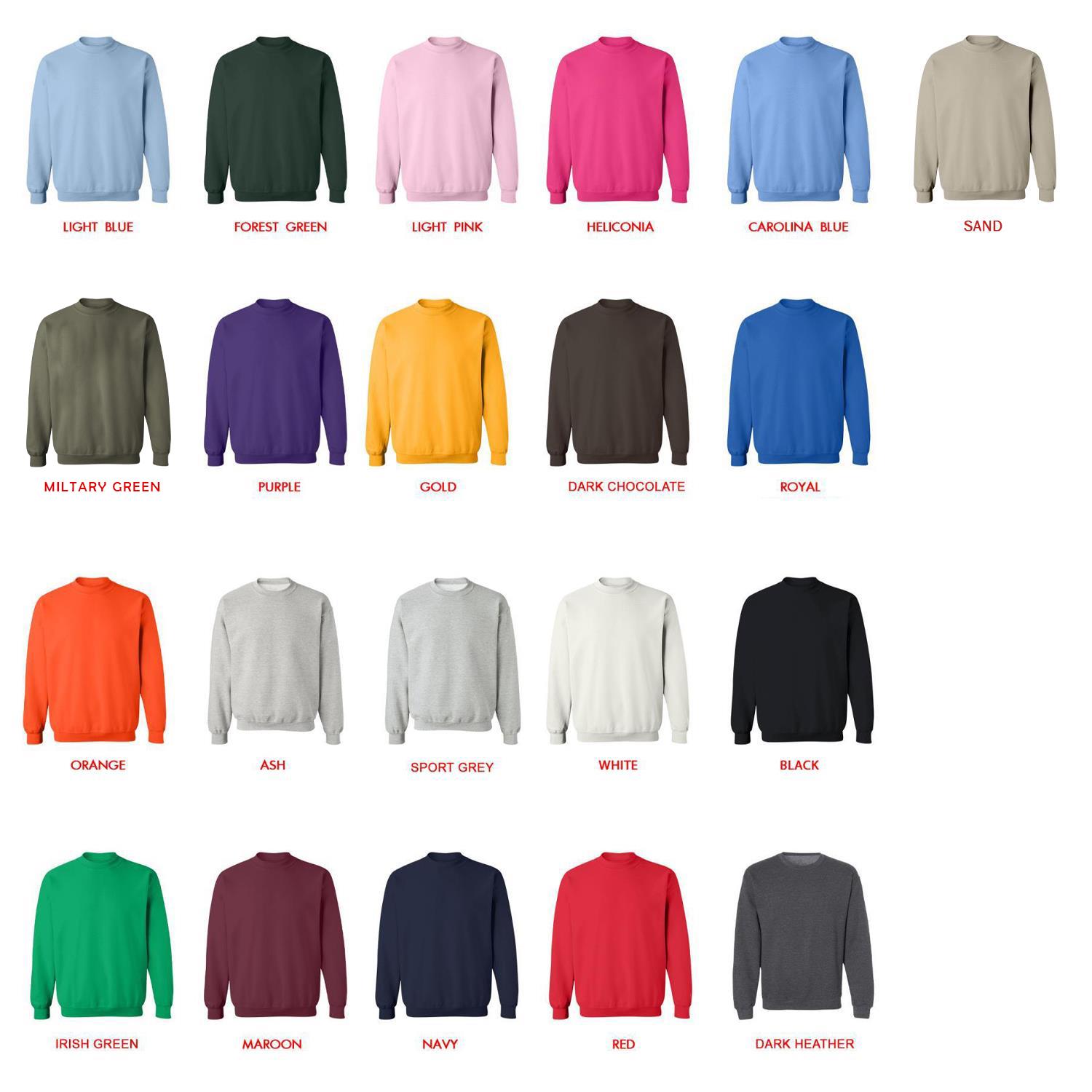 sweatshirt color chart - Twisted - Wonderland Merch