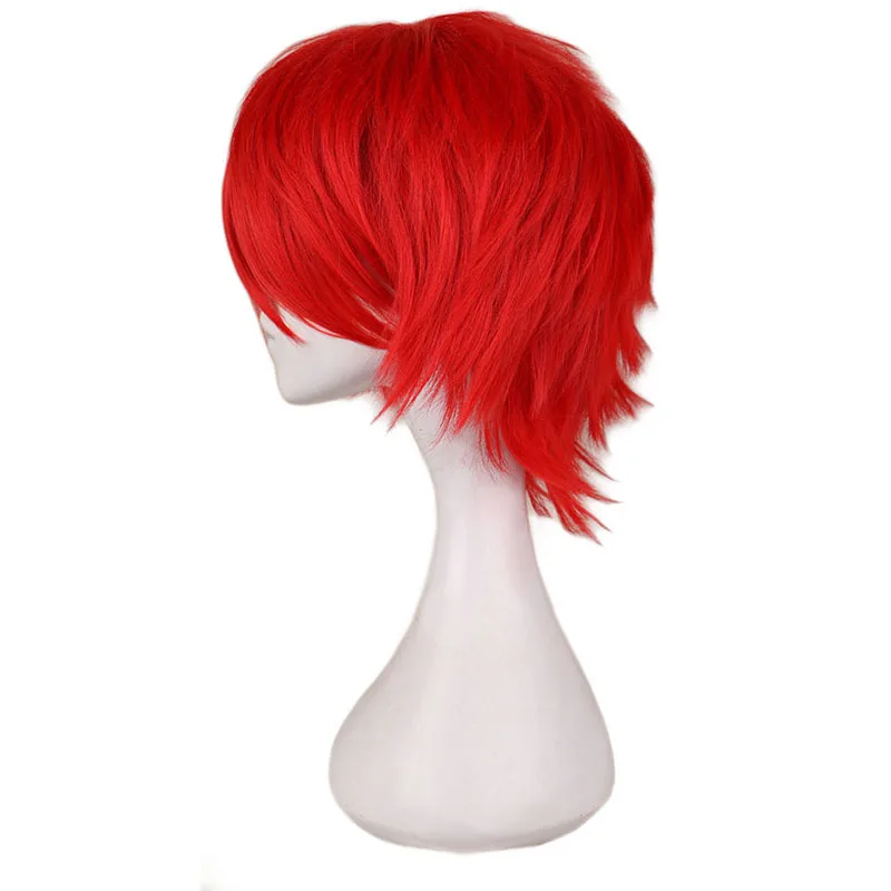 Wine Red Short Hair Heat Resistant Synthetic - Image 3