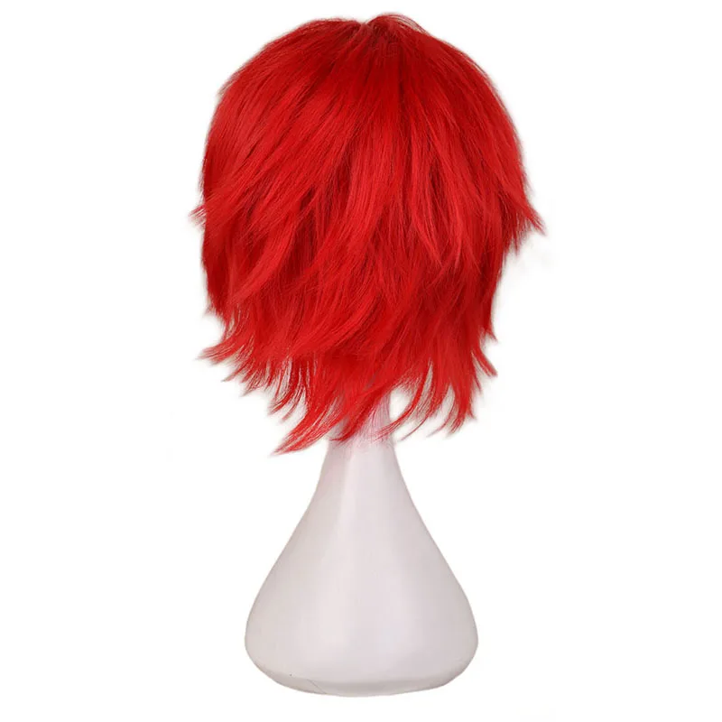 Wine Red Short Hair Heat Resistant Synthetic - Image 4